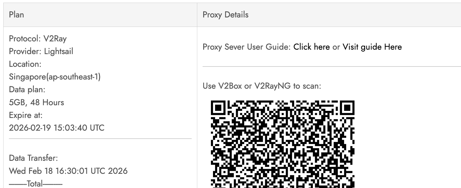 uuProxy lightsail v2ray server